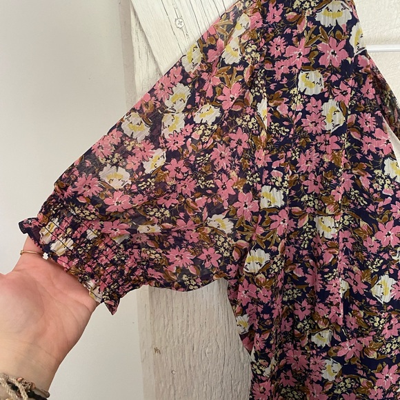 Floral Open Back Midi Dress - Picture 3 of 4